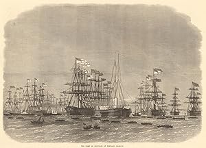 The fleet of ironclads at Portland Harbour
