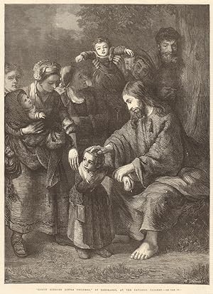 "Christ blessing little children" by Rembrandt, at the National Gallery