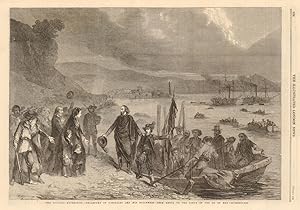 The Sicilian Expedition - Departure of Garibaldi and his followers from Genoa on the night of the...