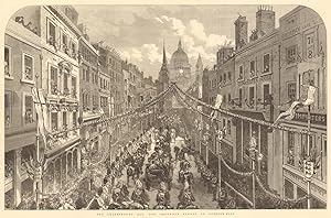 The Thanksgiving day: the procession passing up Ludgate-Hill