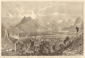 "The Queen's view, lake of Lucerne, from the Pension Wallis", by Collingwood Smith, in the Exhibi...