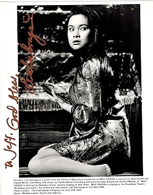 SIGNED AND INSCRIBED Original Publicity Photograph; Lea Salonga in her original Broadway run of M...