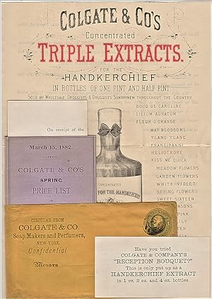 Colgate & Co's Concentrated Triple Extracts for the Handkerchief. An advertising packet for Colga...