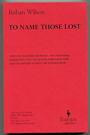 To Name Those Lost: A Novel