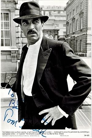 SIGNED AND INSCRIBED Publicity Photograph of Tom Selleck in "Lassiter"