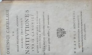 Institutiones Juris Canonici quibus vetus et nova Ecclesiae Disciplina enarratur. Editio quinta