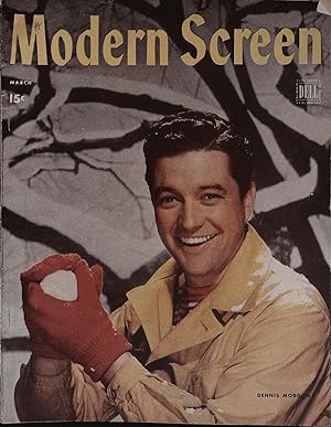 Modern Screen Magazine March 1946 Dennis Morgan, Humphrey Bogart, Lauren Bacall