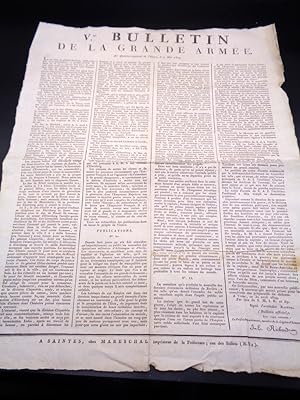 BROADSIDE: Bulletin De La Grande Armée. Au Quartier-Imperial de l'enns 4th Mai 1809. Single page ...