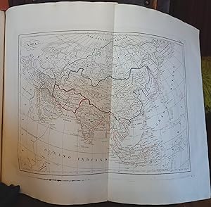 Atlante dei continenti, ottocentesco, con 8 carte geografiche, senza dati tipografici