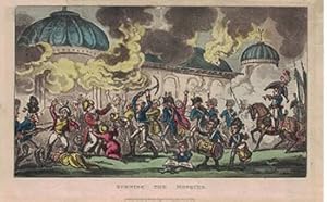 Burning the Mosques. Aquatint from "The life of Napoleon, a hudibrastic poem in fifteen cantos by...