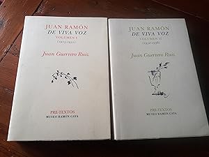 JUAN RAMON DE VIVA VOZ. Vol. I 1913-1931. Vol II. 1932-1936. Completo