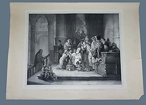 Simeone con Cristo bambino nel tempio LITOGR. 1836 Simeon mit dem Christuskinde
