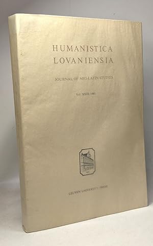 Humanistica Lovaniensia - journal of neo-latin studies Vol. XXIX-1980