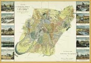 Poster. Map of the capital city Moscow 1827