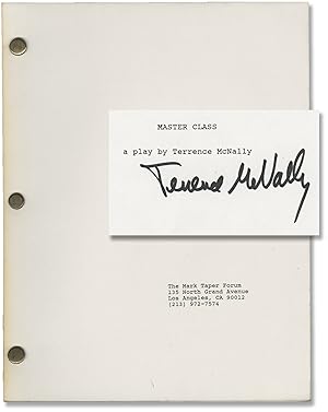 Master Class (Original script for the 1995 play, signed by Terrence McNally)