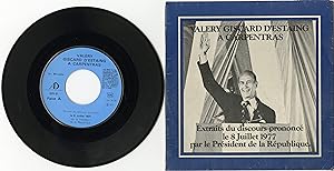 "Valéry GISCARD D'ESTAING" Discours à Carpentras 8/7/1977 / EP 45 tours original français / ASSOC...