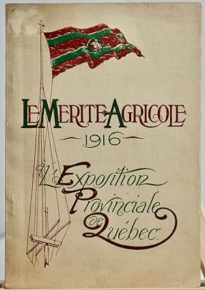 Le mérite agricole 1916 à l'Exposition provinciale agricole Québec