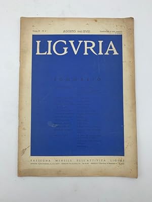 Liguria. Rassegna mensile dell'attivita' ligure, n. 8, agosto 1940