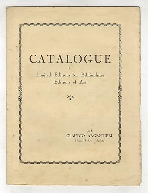 Catalogue of Limited Editions for Bibliophiles. Editions of Art.