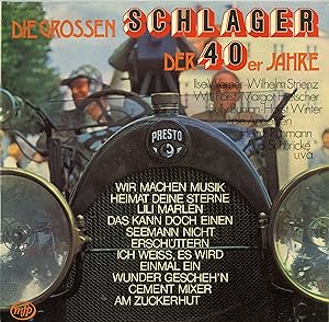 "DIE GROSSEN SCHLAGER DER 40'er JAHRE" Avec Isle WERNER, Wilhelm STRIENZ, Herta BERLO, Willi FORS...
