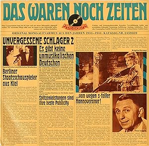"DAS WAREN NOCH ZEITEN" UNVERGESSENE SCHLAGER 2 : Original Mono-Aufnahmen aus den Jahren 1933-194...