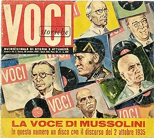 "Benito MUSSOLINI" Discorso del 2/10 /1935 / Magazine VOCI storiche N° 1 + SP 45 tours plastique ...
