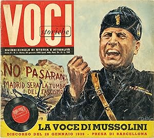 "Benito MUSSOLINI" Presa di Barcellona 26/6/1939 / Magazine VOCI storiche N° 2 + SP 33 tours plas...