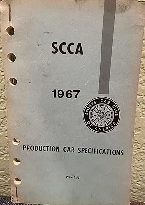 SCCA 1967 Production Car Specifications