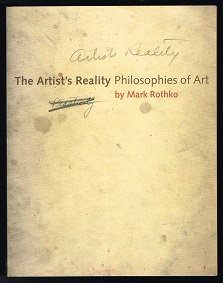 Artist`s Reality: Philosophies of Art. -
