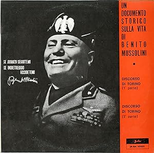 "Benito MUSSOLINI" Discorso di TORINO 23/10/1932 / LP 33 tours original italien / JUNIOR JR-BM 10001