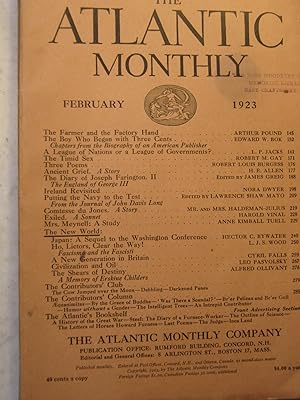 The Atlantic Monhly, February, 1923