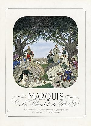 "MARQUIS" Annonce originale entoilée pour PLAISIR DE FRANCE par H.L. 1947