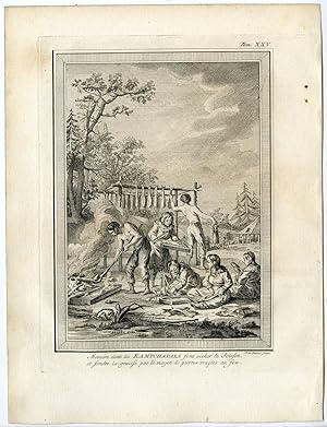 Antique Print-KAMCHATKA PENINSULA-RUSSIA-SMOKING FISH-de Bakker-Prevost-1777