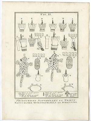 Antique Print-MEXICO-AZTEC GLYPHS-TRIBUTE-PRODUCTION-Schley-Prevost-1777