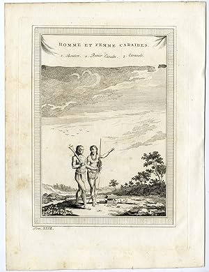 Antique Print-NATIVES-INDIANS-CARIBBEAN-Prevost-1777