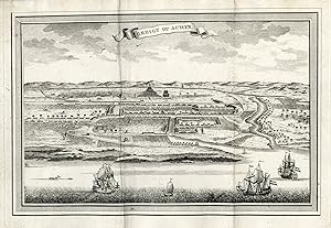 Antique Print-VOC-ACHIN-VIEW-SUMATRA-INDONESIA-SHIPS-Prevost-1777