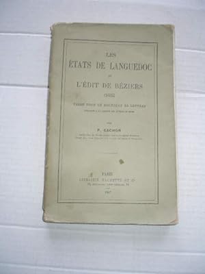 LES ETATS DU LANGUEDOC ET L'EDIT DE BEZIERS ( 1632 )