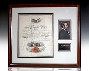 Abraham Lincoln Signed Naval Commission.