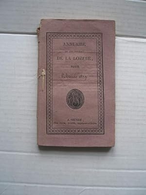 ANNUAIRE DU DEPARTEMENT DE LA LOZERE 1829 DEUXIEME ANNEE