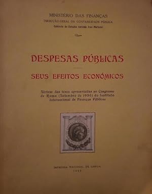 DESPESAS PÚBLICAS - SEUS EFEITOS ECONÓMICOS.