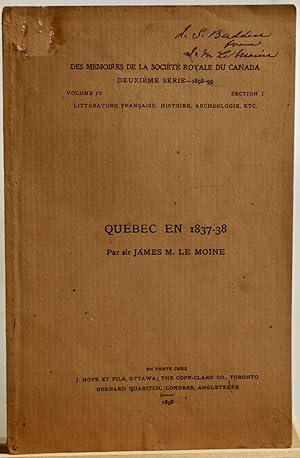 Québec en 1837-38