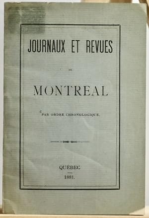 Journaux et revues de Montréal par ordre chronologique