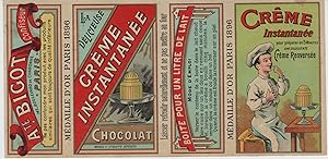 "CRÊME INSTANTANÉE Ate BIGOT" Etiquette-chromo originale (entre 1890 et 1900)