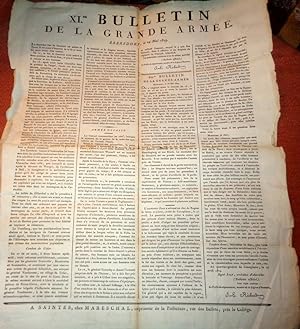 BROADSIDE: (Napoleonic Wars). Bulletin De La Grande Armée. Ebersdorf. 24th Mai 1809. Single page ...