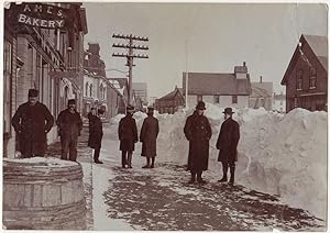 Winter scene, Main Street, Vinalhaven, Maine
