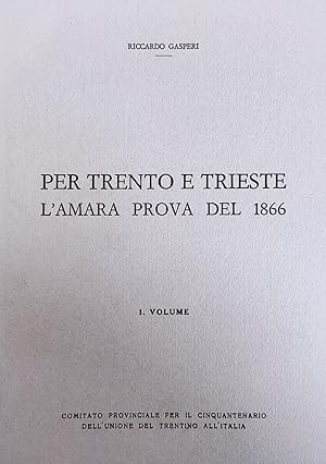PER TRENTO E TRIESTE. L'AMARA PROVA DEL 1866