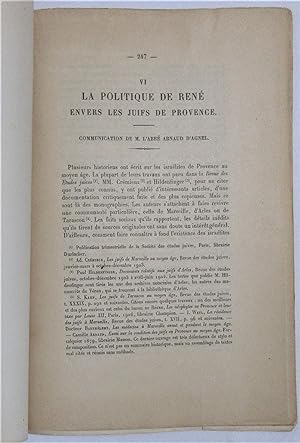La Politique de René Envers les Juifs de Provence