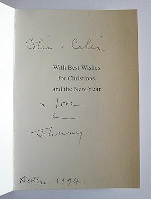 Christmas and New Years card from John Wells to Colin and Celia (Orchard) for 1994. Marked Newlyn...