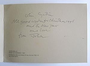 Christmas and New Years card from John Wells to Colin and Celia (Orchard) for 1996.