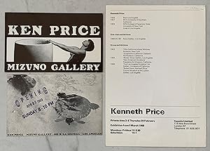 KEN PRICE: A GROUP OF THREE EARLY GALLERY POSTCARD ANNOUNCEMENTS
